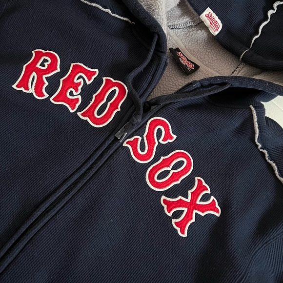 Vintage Boston Red Sox Hoodie Knit Jacket - Picture 2 of 8